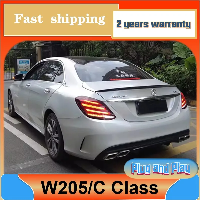 

Car Styling for Mercedes Benz W205 Tail Light 2014-2020 C Class Taillamp Rear DRL Turn Signal Fog Brake Reversing