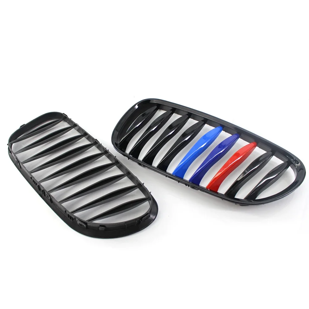 2PCS Car Glossy Black M Style Grill For BMW Z4 E85 Coupe Front Kidney Grille 2003-2008 51117117757 Replacement Automobiles Parts view 6