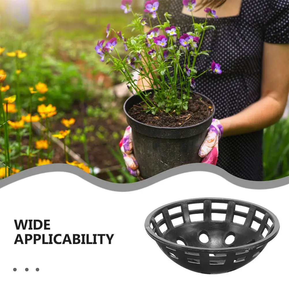 12Pcs Flower Pot Hole Mesh Pads Bowl Shape Drainage Screens Plastic Planter Bottom Grid Mats Bonsai Pot Drainage Filter