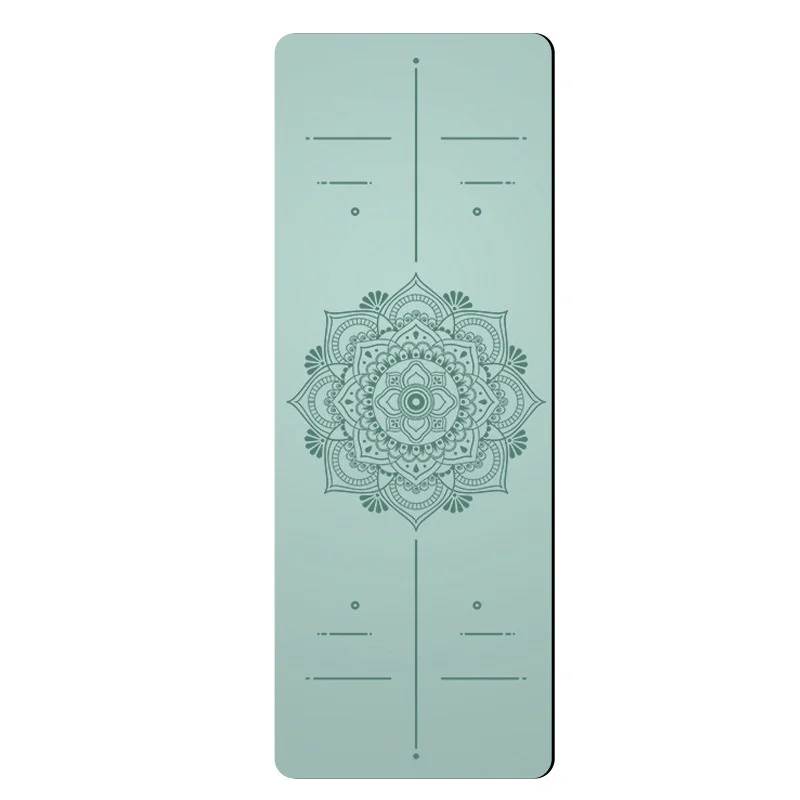 Yoga Mat PU Rubber Extra-wide Thick Silent Shock-absorbing Professional Non-slip Custom 183cm Rectangular Stripes logo