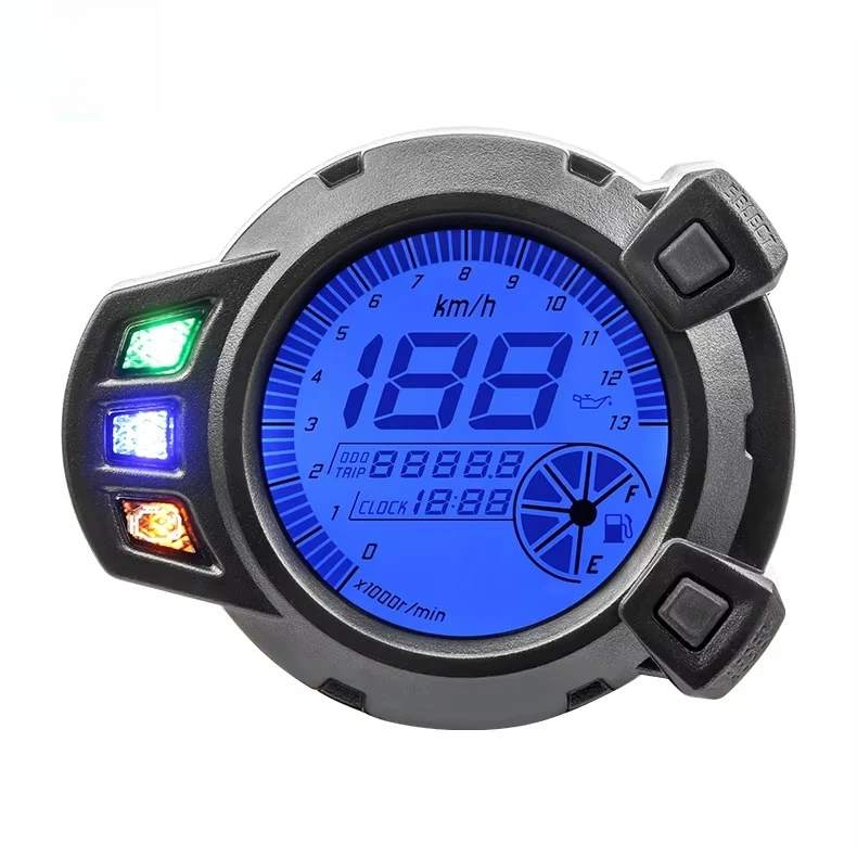 Motorcycle Modification Multi-Function LCD Meter Digital Instrumentation Odometer Tachometer Gauge for BWS Speedometer