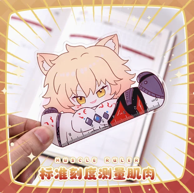 Anime Honkai: Star Rail Mydei Acrylic Triangular Ruler Student Stationery Props Straightedge Gifts