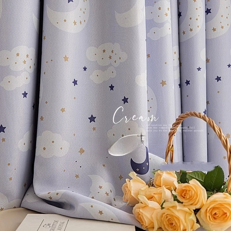 Custom Size Bedroom Curtains Pastoral Style Living Room American Modern Style Blackout Fabric Bay Window Children's Room 창문커텐