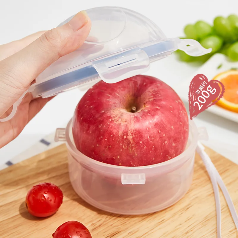 

Fruit preservation box, apple storage box, household circular sealed box with lid, onion box, microwave oven heated rice box