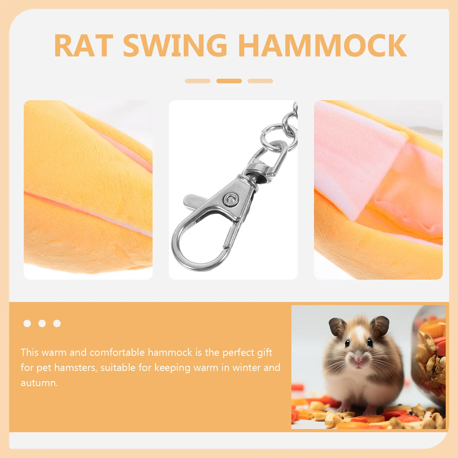 

1Pcs Pet Hamster Hammock Soft Warm Hammock Swing Bed Comfortable Hanging Nest Suitable for Small Pets Winter Use