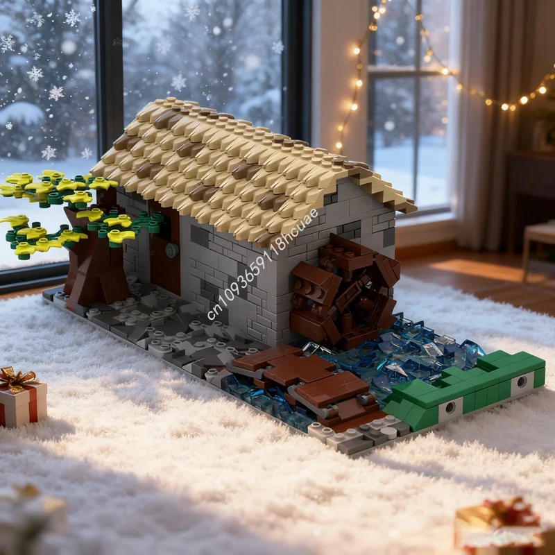 742 قطعة MOC وحدات مطحنة القرون الوسطى وحدات نموذج اللبنات هدية الكريسماس البناء تجميع لعبة لتقوم بها بنفسك التعليم الطوب #1