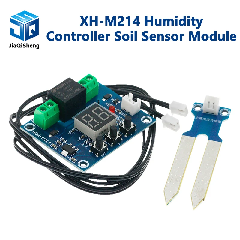 XH-M214 الرطوبة تحكم التربة الاستشعار وحدة التحكم 20-99% RH دقيقة التلقائي نظام الري الأحمر الرقمية عرض