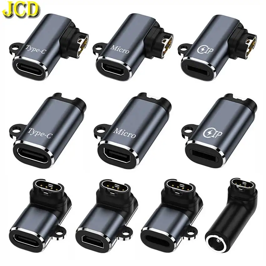 1/3pcs Micro Type-C IOS USB to 4pin Connector Charging Adapter Plug For Garmin Fenix 7 6 5 7X 6X 5X Venu 2 Plus Watch Converter