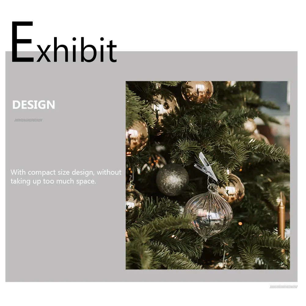 25Pcs Iron Ornament Clips for Christmas Decor Multifunctional Clamps Xmas Tree Adornment Holders Festive Decor Props