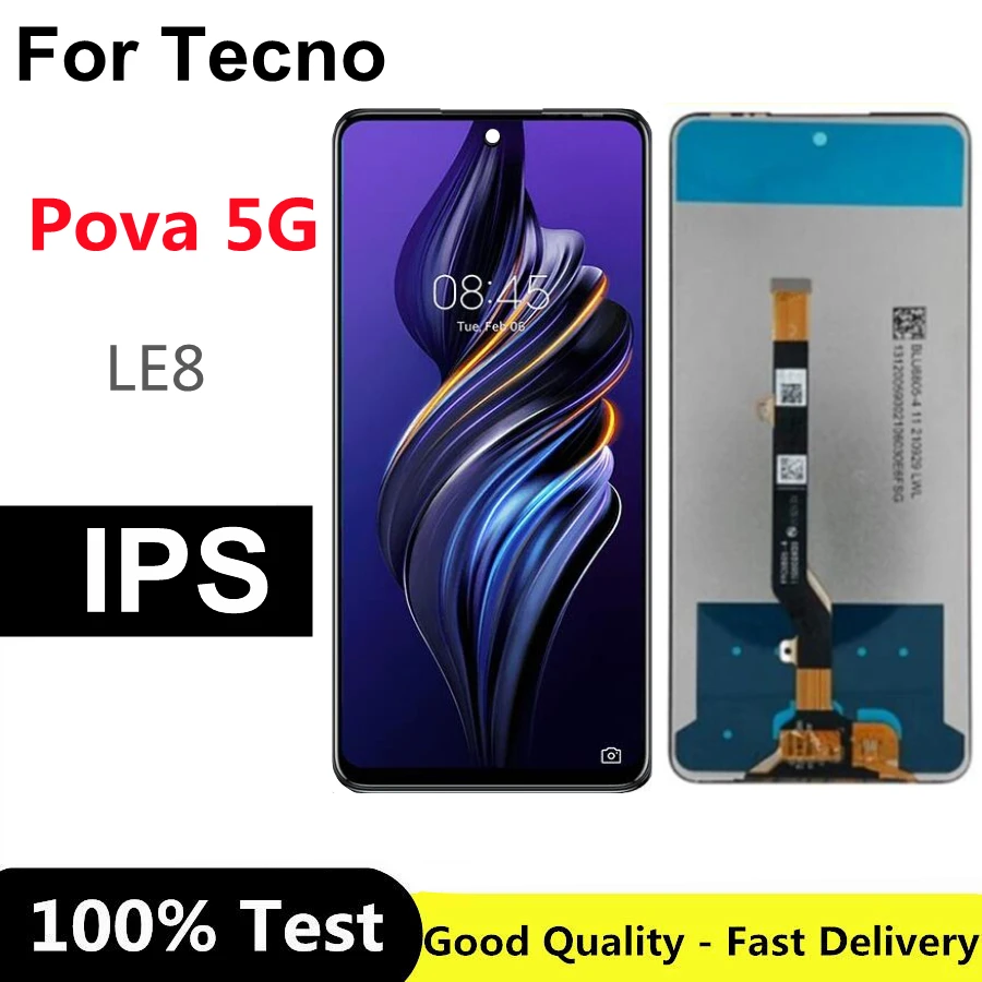 

6,9 "для Tecno Pova 5G LCD дисплей с сенсорным экраном дигитайзер Замена для Tecno LE8 Pova 5G LCD