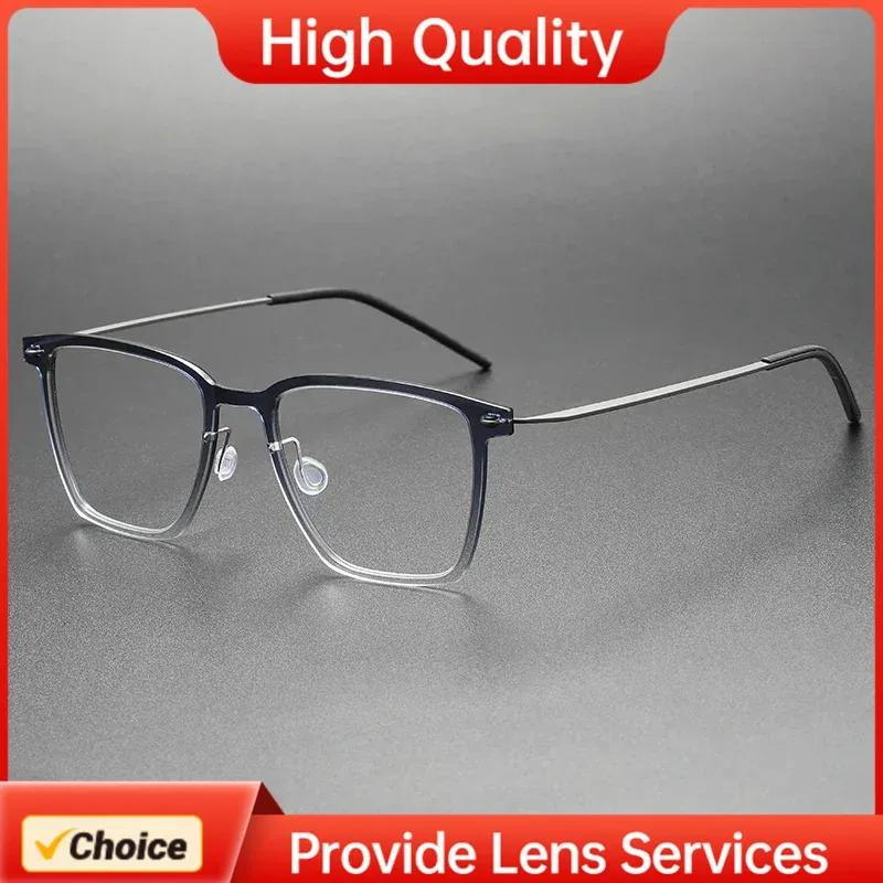 

6554 Прямоугольные очки в стиле Lindberg для защиты от синих лучей, мужские очки, другие типы очков, мужские очки для бизнесмена