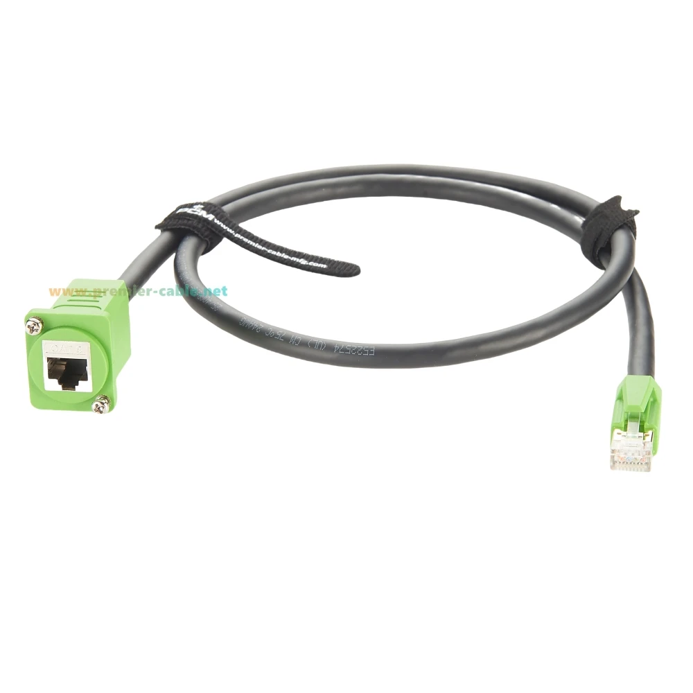 D نوع لوحة المسمار جبل إيثرنت RJ45 كابل CAT8 شبكة محمية كابل SFTP 40Gbps RJ45 كيستون ذكر إلى أنثى تمديد الحبل #6