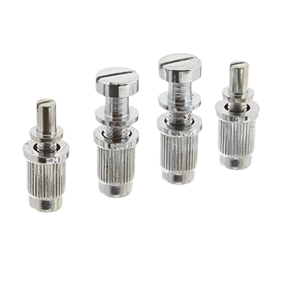 

6pcs Electric Guitar Bridge 6 String Locking Metal Saddle Replacement For Silver Adjustable Roller Bridge Set Guitar Parts