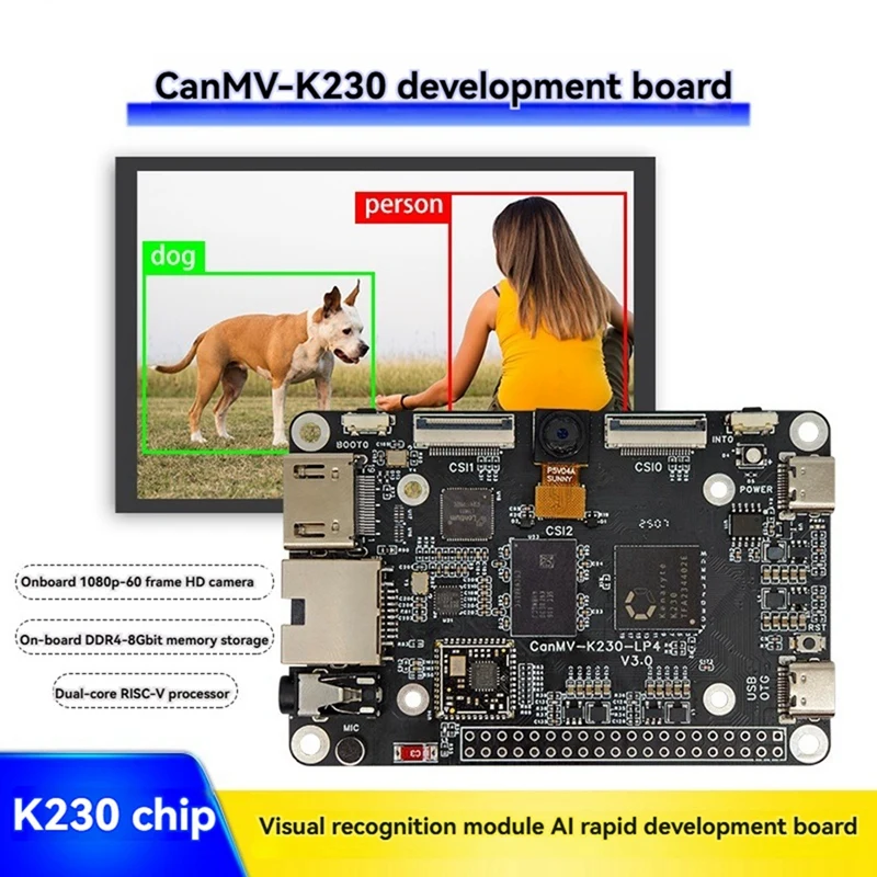 Canmv-K230 AI Papan Pengembangan Dual-Core RISC-V 6TOPS Modul Pengenalan Visi Aplikasi Forai Vision
