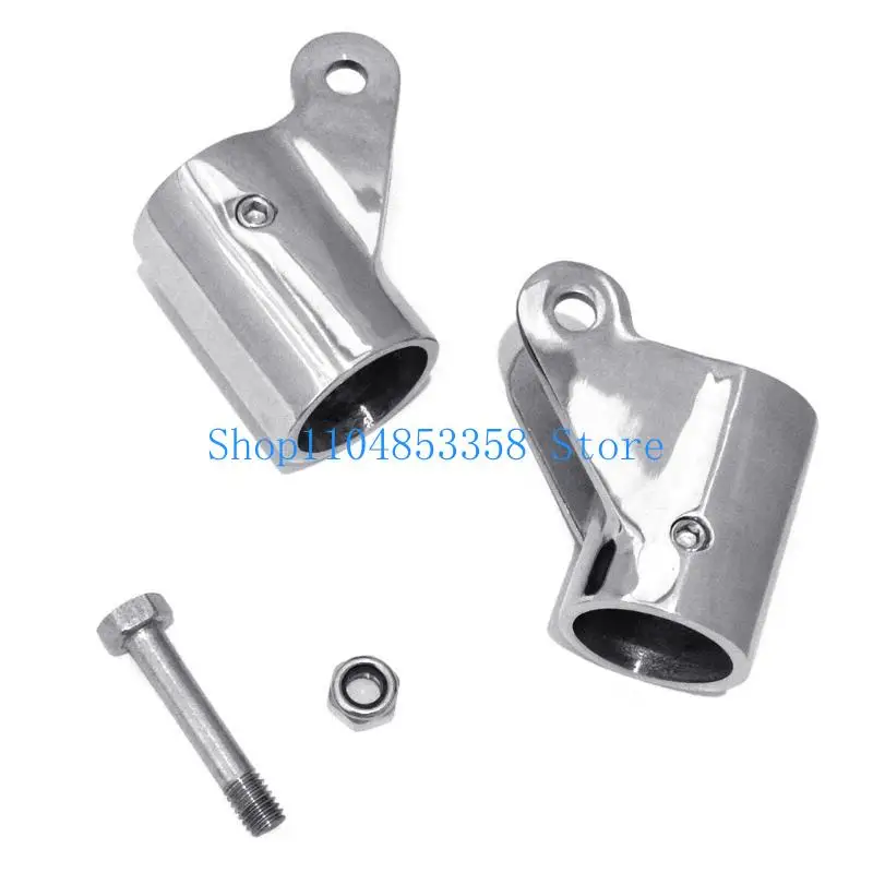 652F Heavy Duty Stainless Folding Rotating Pipe Joint Adapter Coupling Connector for Yacht Hardware Marine Sunshades Support