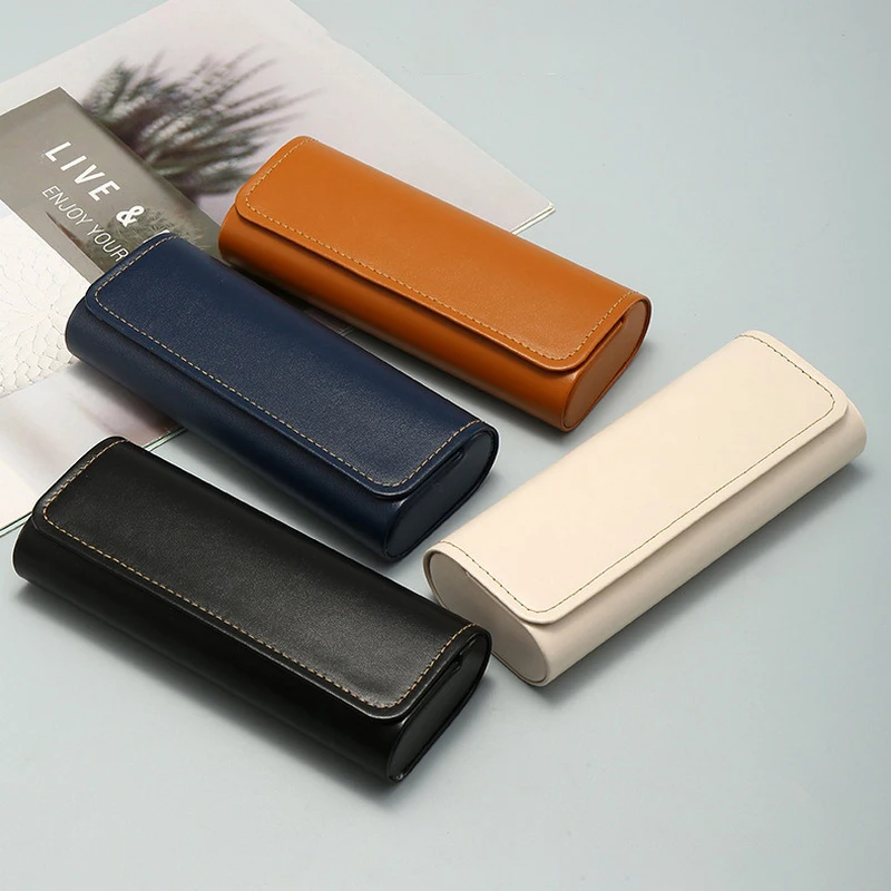【New】PU Leather Glasses Case Portable Men Women Sunglasses Optical Glasses Storage Box Anti-Pressure Eyeglasses Bag Accessories