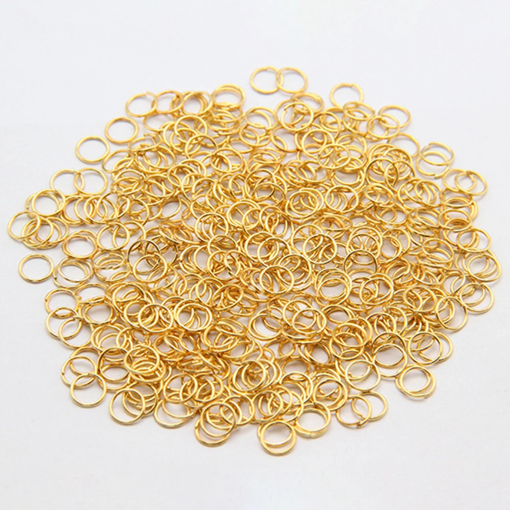 

180pcs Alloy Round Rings 14Mm Gold For Diy Jewelry Making Bags Accessories Craft Durable Non-Welded Open Jump Rings For Belts