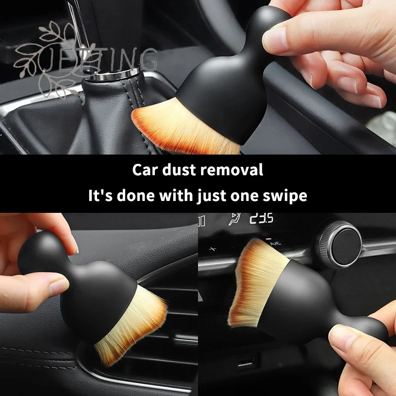 Hot Car Interior Cleaning Brush Curved Design Ultra Soft Dust Sweeping Brush Air Conditioning Outlet Car Beauty Cleaning Tool