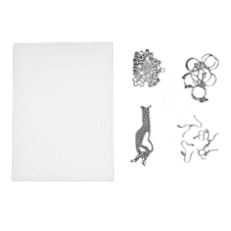 Набор термоусадочных листов с крючками для сережек, брелком, дыроколом для сережек своими руками