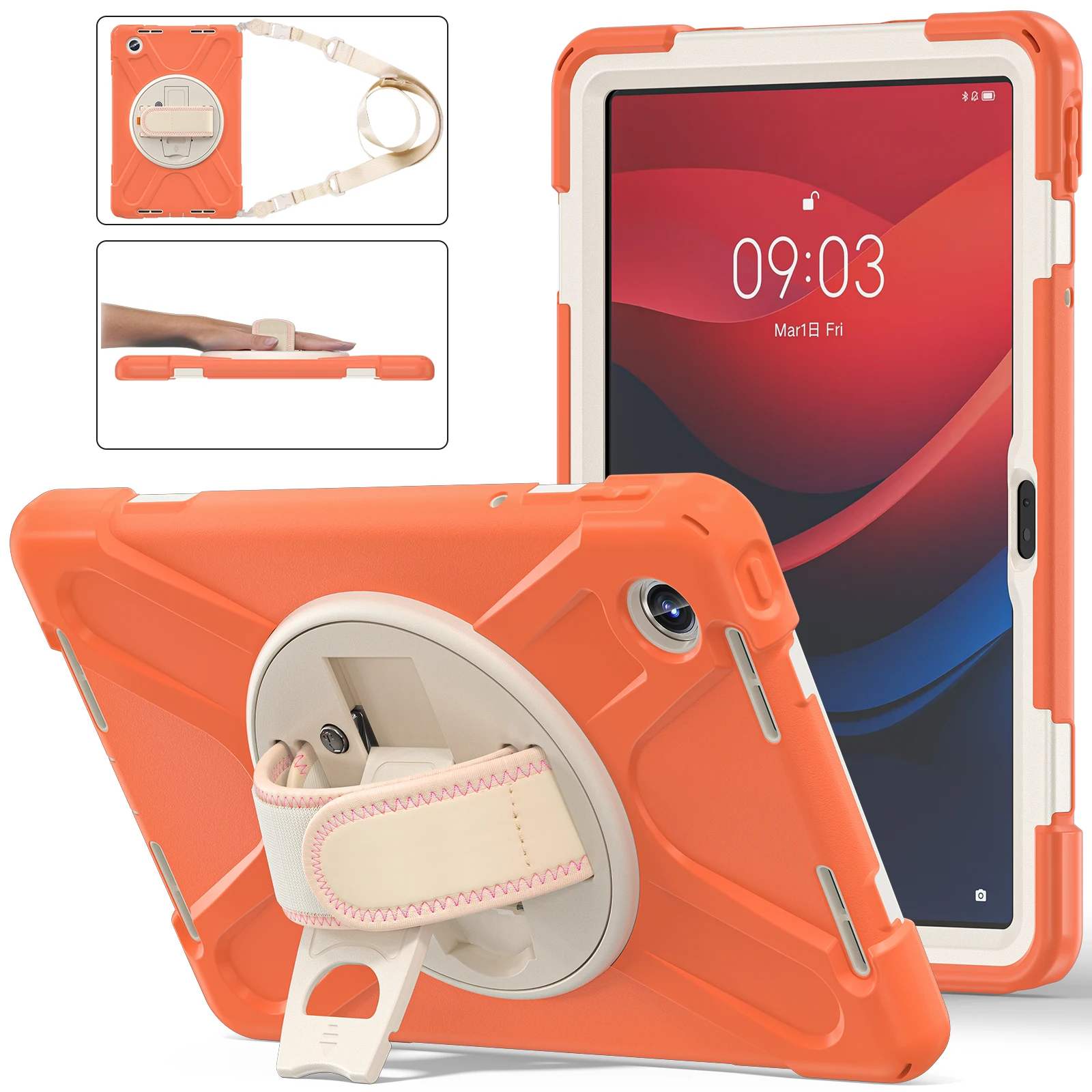 

For Funda Lenovo Tab M11 TB-330FU/TB-331FC K11 S10 K9 Xiaoxin Pad 11.5 Case Shockproof Rugged Silicon Stand Tablet Cover