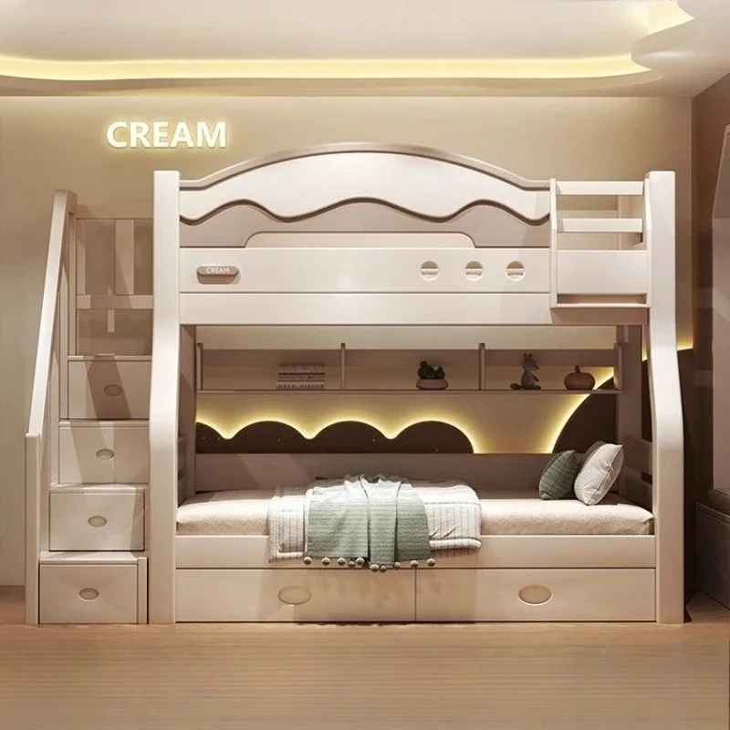 120x200 135x200 150x200 160x200 cm Home Litera moderna de lujo de madera maciza con colchón Cama doble tipo loft Camas de dormitorio para 2 personas