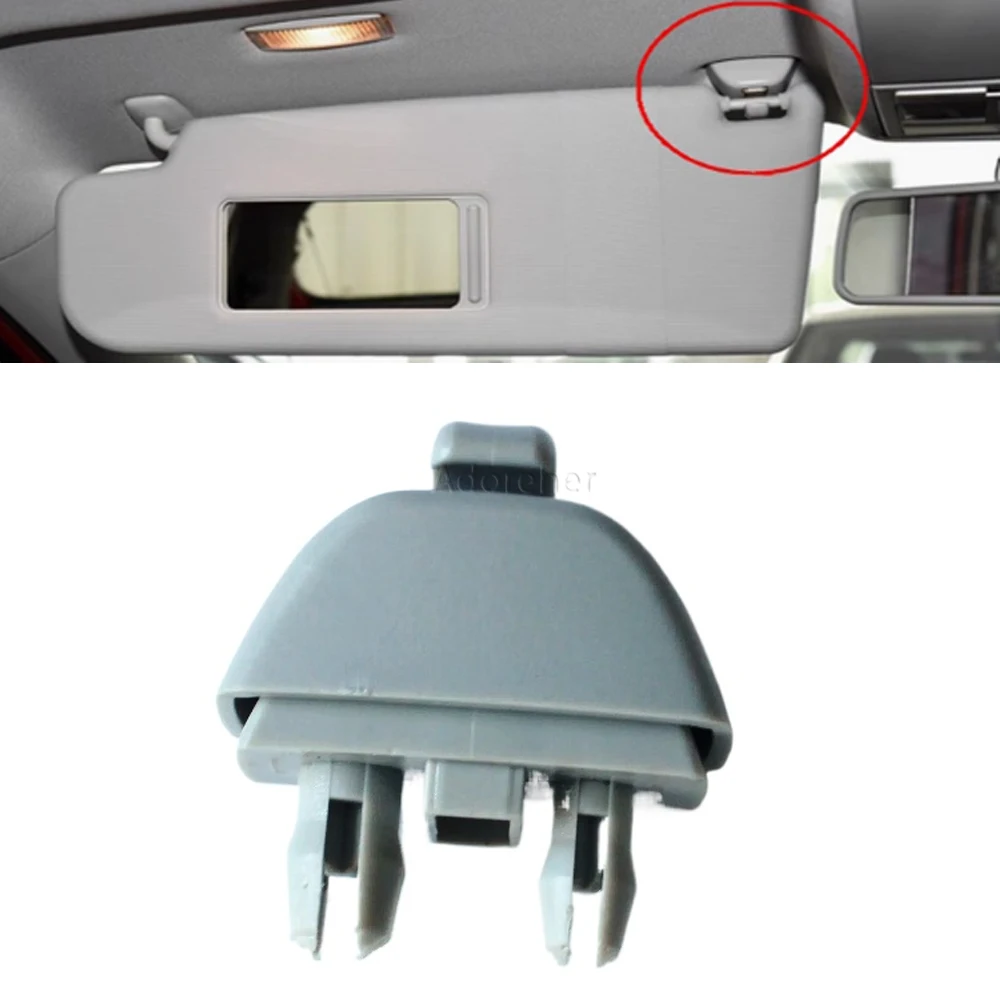 Gray Car Sun Visor Clip Hook Holder Compatible for VW Polo 6R Passat B7 UP Octavia Rapid Citigo 6RD857561