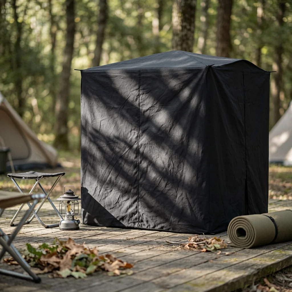 Boat Changing Tent Black Portable Changing Tent Floorless Toilet Shelter Top Cover Portable Dressing Room Ventilation Openings