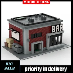 MOC City Modern Bar Modular Building Assembly Building Block House Collection Series Toy Gifts