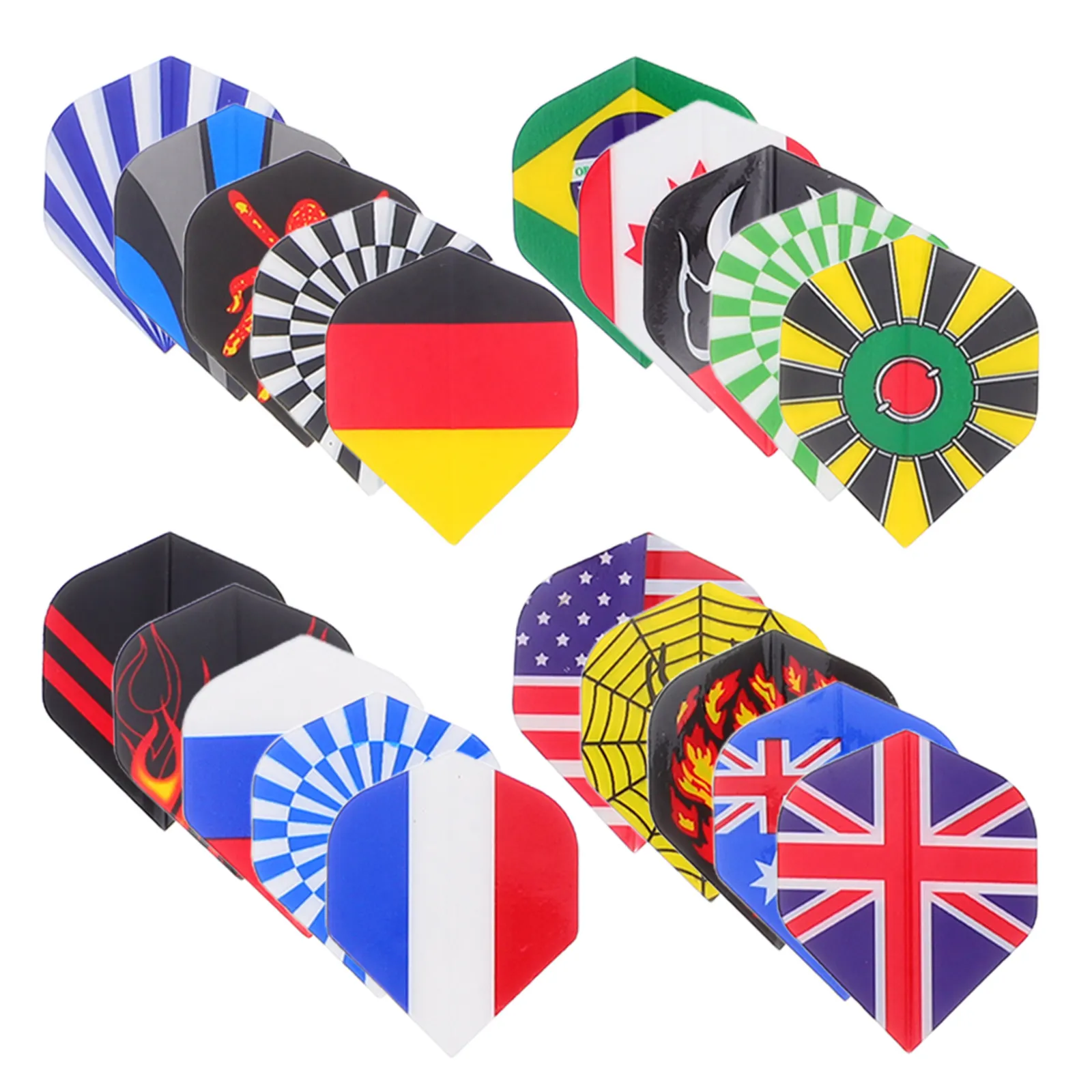 

60pcs Fly Dart Tail Wings Standard Accessories Durable Outdoor Indoor Sports Supplies For Adults Long Flight Stability Diy