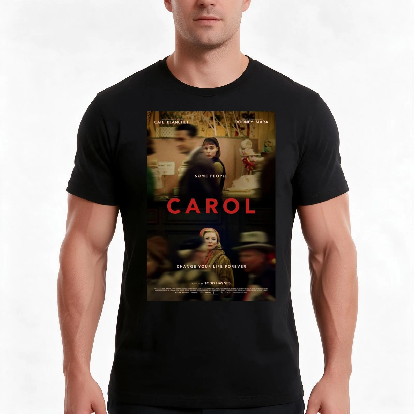 Carol (2015) T-Shirt Summer Casual Cotton Tee Oversized Streetwear Tops Vintage Graphic Print Loose Fit Short Sleeve