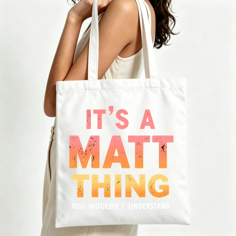 slogan-style canvas tote bag, casual daily shopping and summer outings