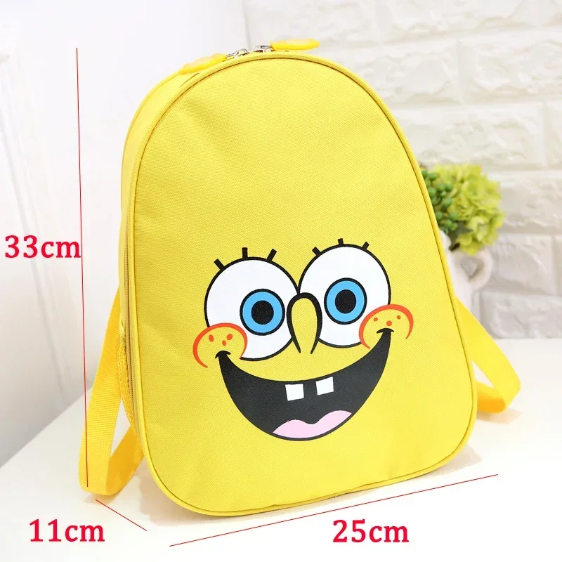 SpongeBob Kids SchoolBags Cartoon Cute Students Kindergarten Girls Funny Bookbag Small Anime School Bag Travel Children Backpack