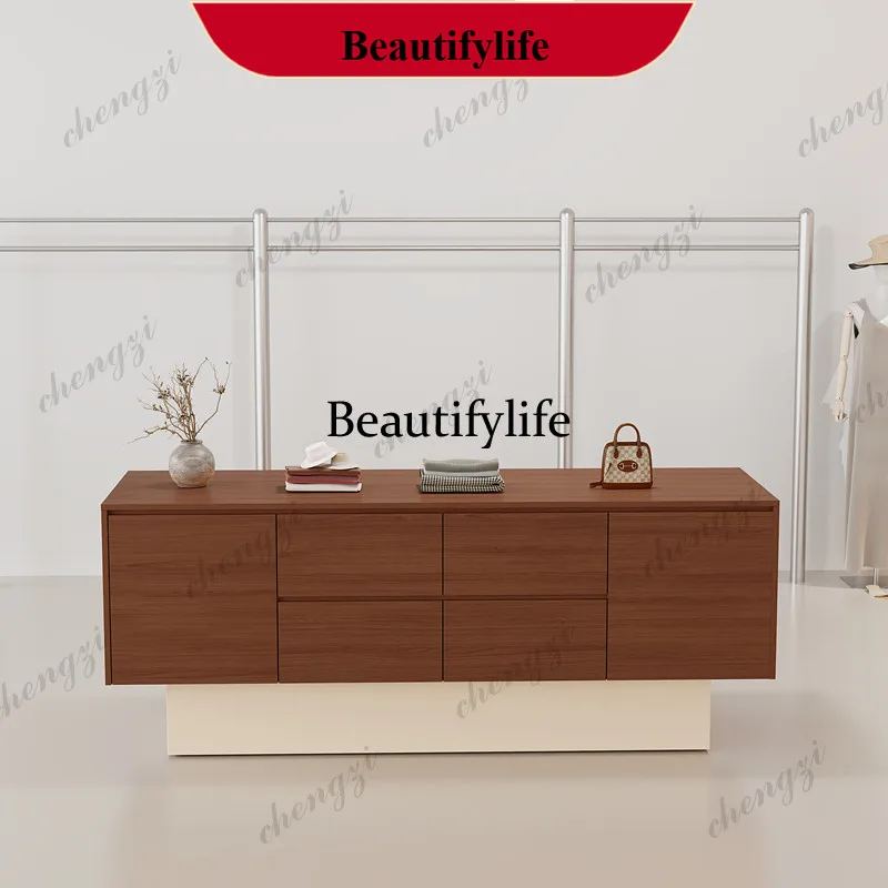 p182 Modern simple cave stone pattern Zhongdao platform, storage cabinet, commercial multi-functional display cabinet rack