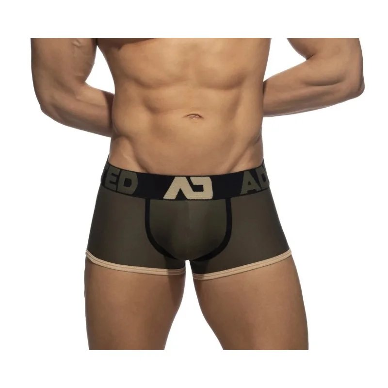 Warehouse re-new men's boxer underwear three-dimensional cutting wide belt color matching letter fashion D123