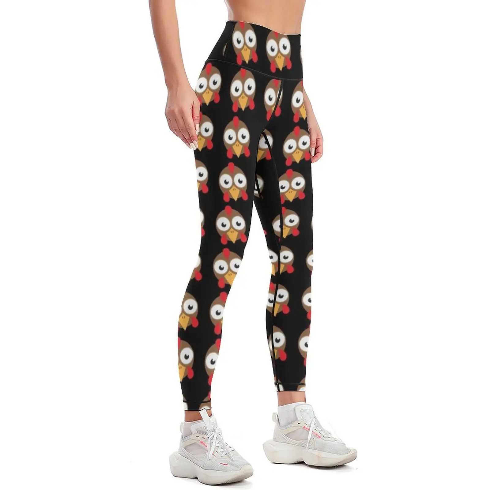 goggly eyed turkey face Leggings sport pants workout clothes for Female legging pants Sportswear woman gym Womens Leggings