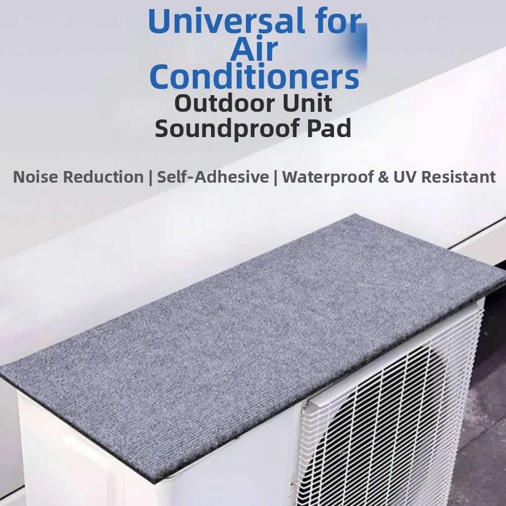 Waterproof Air Conditioner Cover Soundproof Rainproof Noise Reduction Pad Removable Weatherproof Outdoor Unit Silencing Pad
