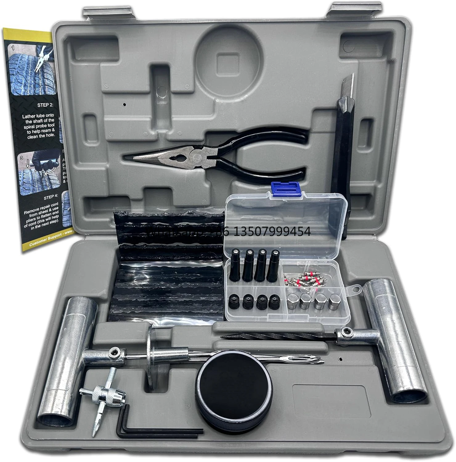 

Car Tire Repair Tools Kit for Tubeless Tyre Tyer Puncture Repair Kit Hand Tool