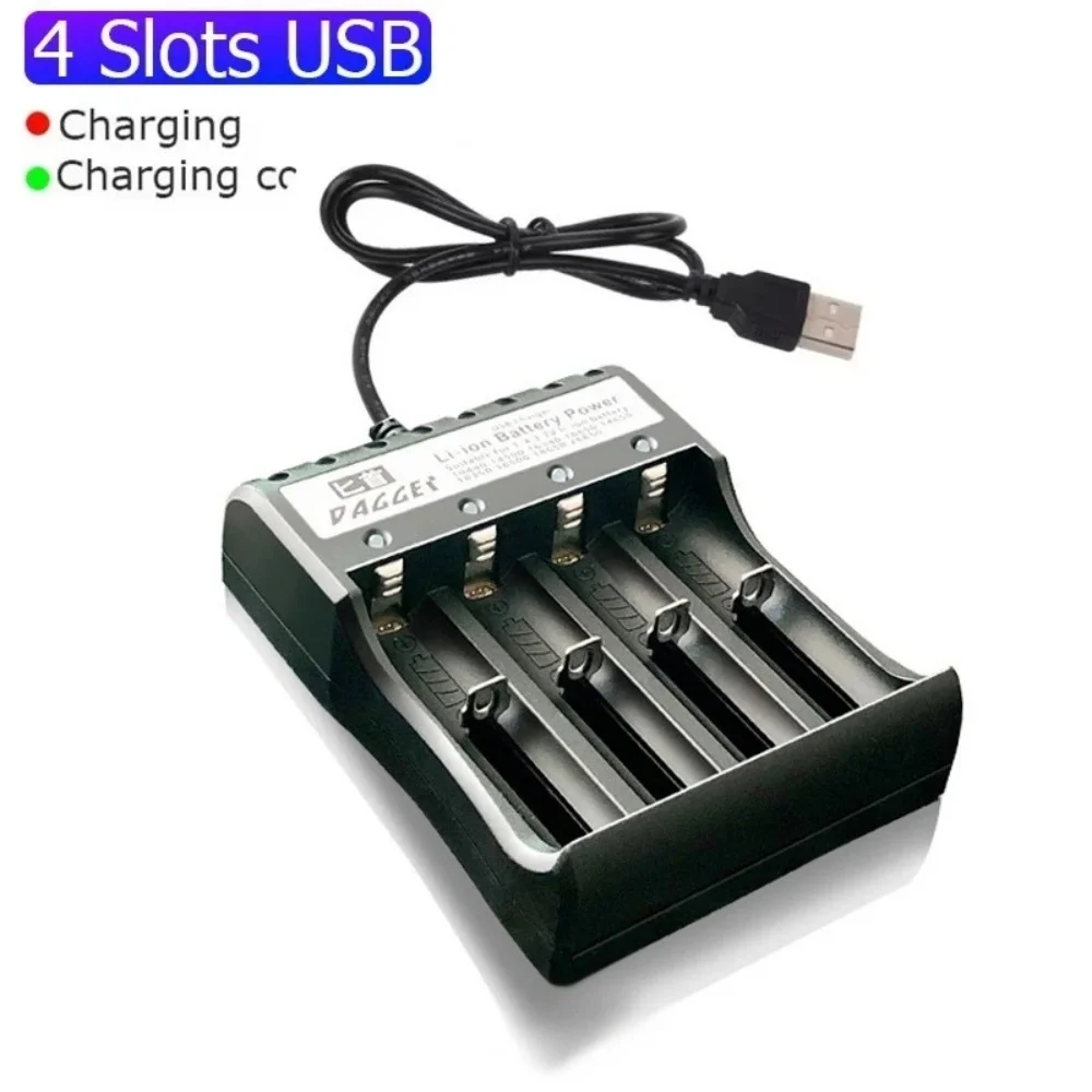 1/4 Slots USB Smart Charging Battery Box 18650 10440 14500 14650 Lithium Battery Charger Universal Rechargeable Battery Holder