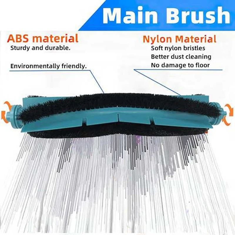 Main Roller Side Brushes For Conga 7490,8290 Immortal Vacuum Cleaner Replacement Parts Main Side Brushes