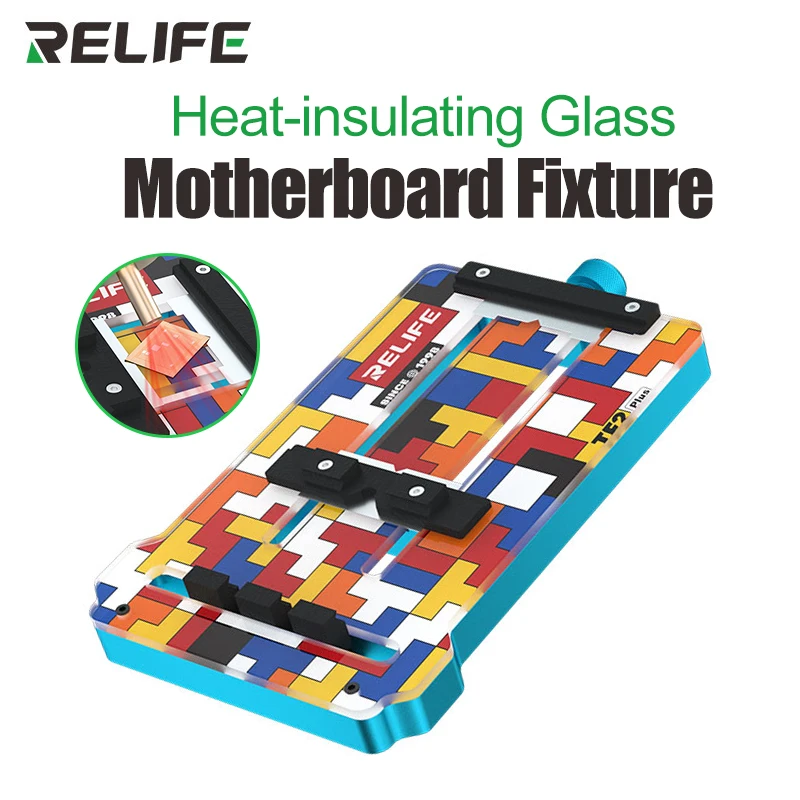 RELIFE TF2 Plus Motherboard Heat-insulating Glass Fixture for Various Mobile Phone Motherboards Small and Portable Chip Clamping