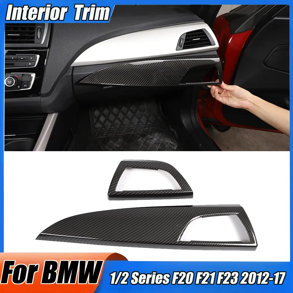 Auto Interior Accessories For BMW 1 2 Series F20 F21 F22 F23 2012-2017 Carbon Fiber Pattern Side Air Outlet Panel Decorate