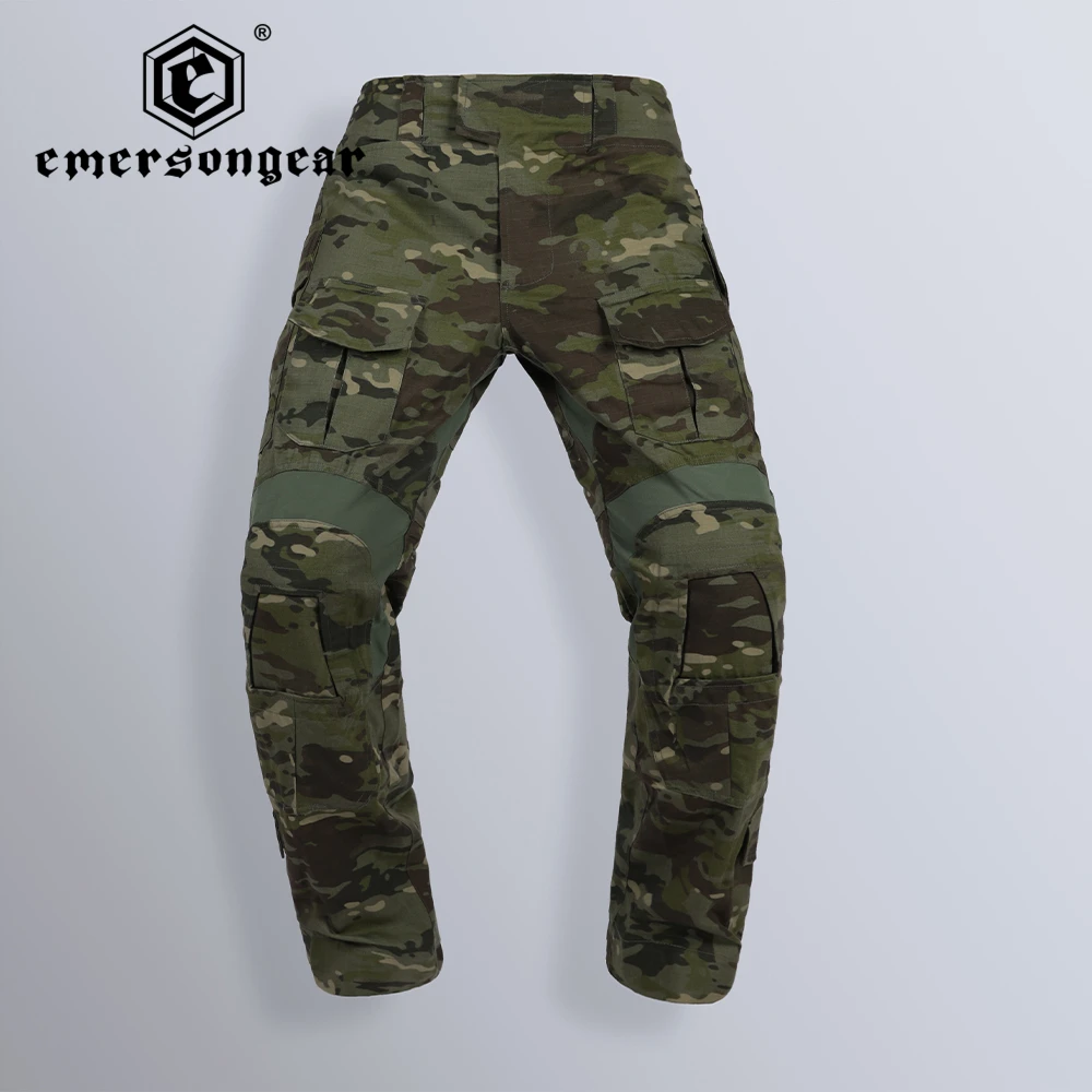 EMERSONGEAR Training  Pants Hunting Pants with Knee Pads  Tropic Multi-camo Paintball Games Trousers