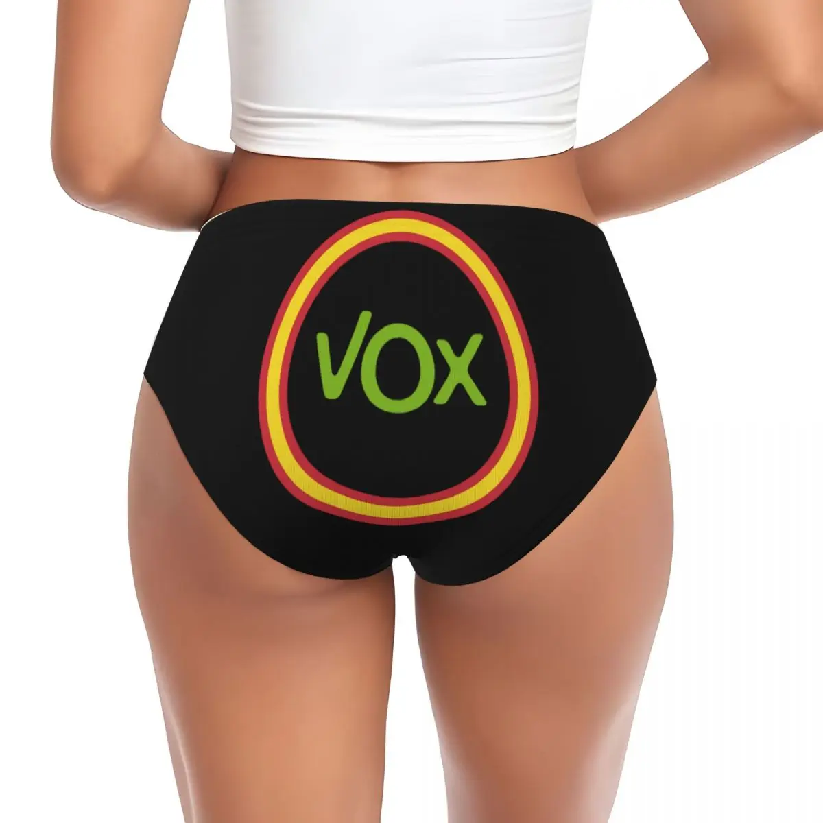 Calcinhas Femininas Personalizadas com Logo Vox da Espanha, Calcinhas Confortáveis para Mulheres, Roupa Íntima do Partido Político Espanhol