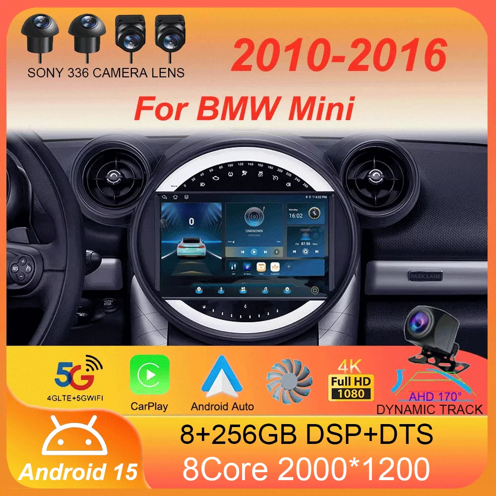 Android 15 For BMW Mini 2010 - 2016 Car Radio Multimedia Video Player Navigation stereo GPS No 2din 2 din dvd