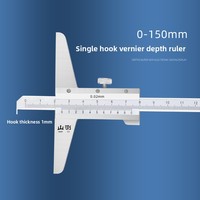 Single hook digital depth gauge Vernier caliper with leg jaw small hole inner groovestep Bottom height distance 0-150 200 300mm