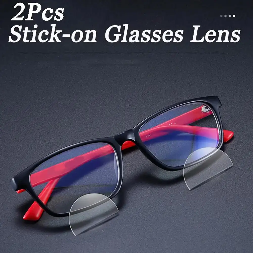 2pcs Stick-on Bifocals Lenses Reusable Liquid Silicone Bifocal Presbyopic Lenses For Sunglasses Safety Goggles Diving Eyewear