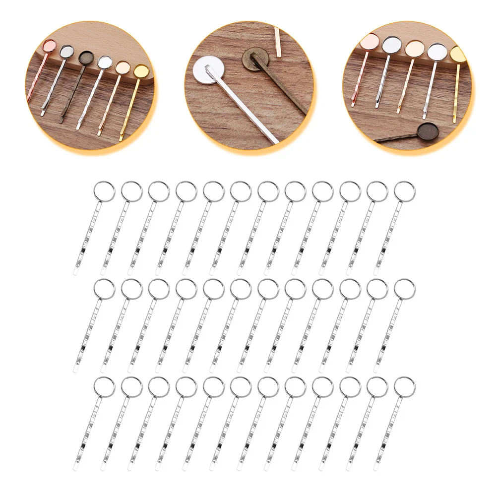 

50pcs Retro Hairpin Accessories Bezel Tray Clips Barrettes Metal Vintage Hair Accessories for Women DIY Craft Unique Design