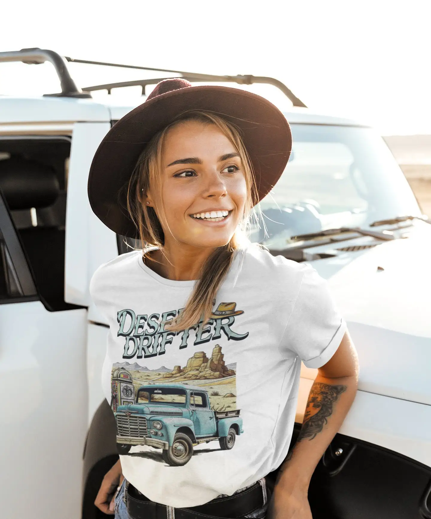 Desert Drifter Old Truck T Shirt Vintage Style And Adventure