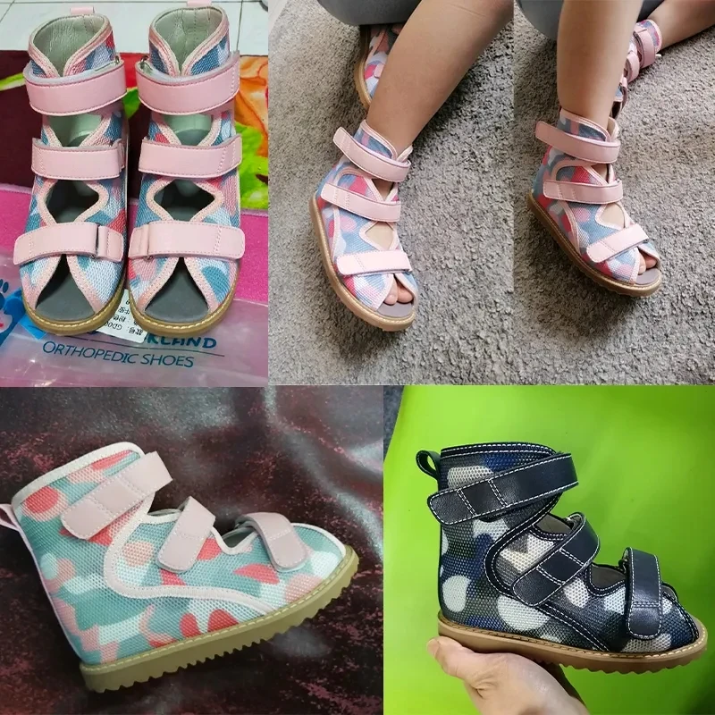 Summer Children Orthopedic Shoes For Kids Clubfoot Footwear Mesh Closed Toe Boys Girls Sandals With Ankle Support Size25-38