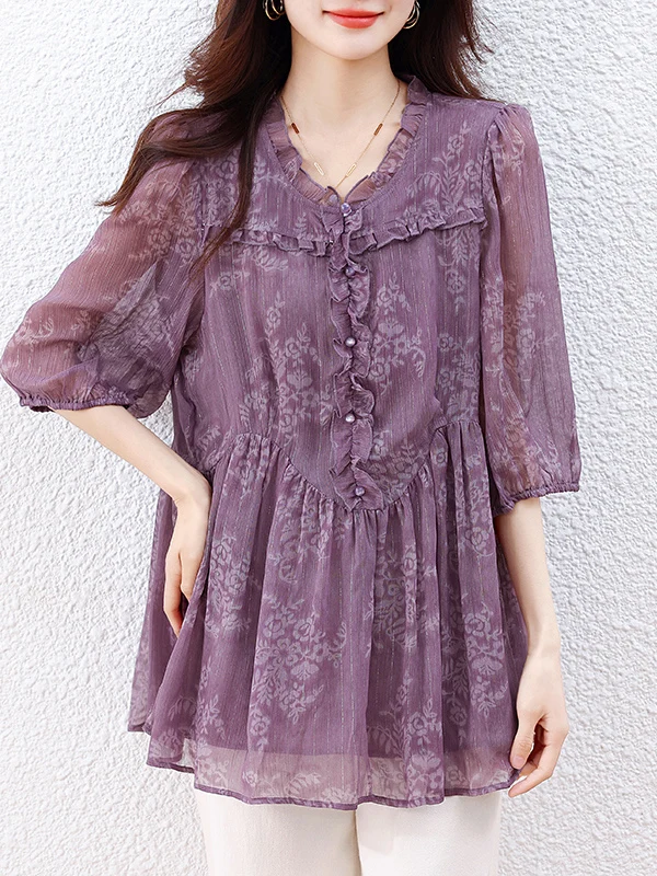 Plus Size Dames Zomer irt Mooi Casual Afslanken Vlees Bedekkend Ele Wit Casual irt Loose Fit Five Sve Lengte